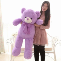 The lovely lavender teddy bear doll plush purple big teddy bear toy birthday gift about 120cm