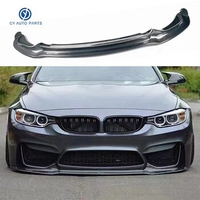 For BMW 3 Series 4 Series M3 M4 Carbon Fiber Front Lip Body Kit Spoiler Bumper Splitter V Style Accessories