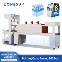 ZONESUN Automatic Sleeve Wrapping Shrinking Machine ZS-SPL5 Bottle Beverage Beer Drinks Mineral Water Product Packaging Machine