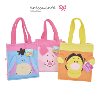 Defect Sale!! ️ มีตำหนิ(ลิขสิทธิ์แท้) ToteBag 6405 กระเป๋าถือ ถุงผ้าดีสนีย์ อียอร์ พิกเล็ต ทิกเกอร์ 