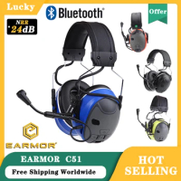 Hearing Protection Bluetooth Earmuffs EARMOR Bluetooth C51 Electronic Noise Canceling Headphones Airsoft Shooting Earmuffs
