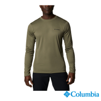 Columbia 哥倫比亞 男款-UPF30涼感快排長袖上衣-軍綠 UAE60830AG / S23