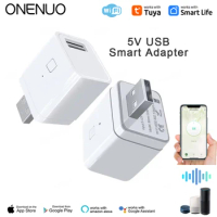 ONENUO Tuya Smart Micro USB Adapter Switch 5V WiFi Mini USB Power Adapter Works with Alexa Hey Go ogle Alice for Smart Home