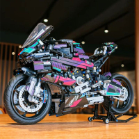 兼容樂高積木寶馬摩托車M1000RR機車模型高難度拼裝男孩玩具禮物