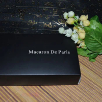 24*14.5*6.3CM Macaron boxes cake boxbrief elegent macaron moon cake biscuit box 100pcs.Lot