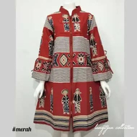 Tunik Ulos Lilyana JUMBO LD 125 LD 130 LD 135 LD 140| DRESS BUSUI FRIENDLY LD 135 Merah