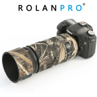 ROLANPRO SLR camera lens Camouflage Coat Rain Cover for Sigma 100-400mm F5-6.3 OS HSM Contemporary Lens Protective Sleeve Guns