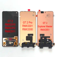 Original Amoled For Oppo Realme GT 2 Pro Display Screen Frame Touch Panel Digitizer For Realme GT2 Explorer Master RMX3551 LCD