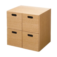 【MUJI 無印良品】橡木組合收納櫃/抽屜/4個(大型家具配送)