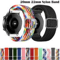 20 22MM Nylon WatchBand Strap For Garmin Venu 2 Plus Vivoactive 3 4 Wristband For Forerunner 245 745 Elastic Bracelet WatchStrap