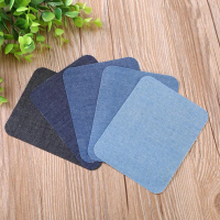 Set kit pembaikan pakaian denim dengan tampalan kain (DIY), 20 keping, 5 warna, untuk seterika (I7V8