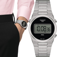 【TISSOT 天梭】官方授權 PRX Digital 電子錶手錶-35mm 送行動電源 畢業禮物(T1372631105000)