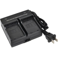 Battery Charger AC Dual Channel For VW-VBK180 VW-VBK360 VW-VBL090 VW-VBL360 HDC-H80 V100 V700 HS60 SD90 TM90 SDR-H100 S70 T50