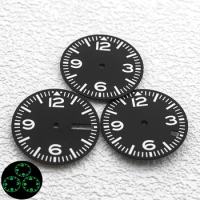 28.5mm Dial C3 Green Luminous Dial Fit SKX007 6105 SRPD Tuna Monster Turtle Watch Case for Seiko 7s26 NH35 Movement Men Watches