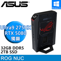 華碩 ROG NUC RNUC15JNK9X28AA9(Ultra 9 275HX/32G/2TB SSD/RTX5080/W11)