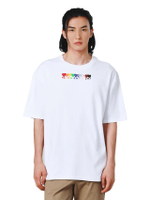เสื้อยืดผู้ชาย ทรงหลวม PRIDE MONTH สีขาว