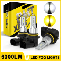 BMTxms 2Pcs H11 LED Fog Light Bulbs H8 H16 9006 HB4 9005 HB3 PSX24W LED DRL Car Daytime Running Auto Lamp White Golden Yellow