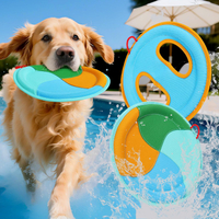 2 Pack Dog Pool Floating Flying Disc Toys Interactive Dog Pool Water Toys That Float for Aggressive