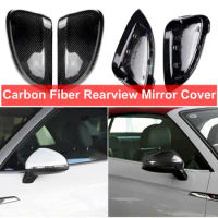 2PCS LHD RHD Car Styling Real Carbon Fiber Rear Mirror Rearview Cover Trim Sticker Exterior Replacement For A4 A6 B9 2016+ 2017+