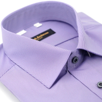 【金安德森】紫色條紋吸排窄版長袖襯衫