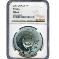 2003 China 1oz Silver Panda Coin NGC MS69