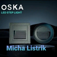 Oska Lampu Tangga Tanam Bulat/Kotak 3W Inbow/ Lampu Sorot Tangga LED 3W 3000K Inbow