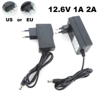 AC 110V 240V to DC 12.6V 1A 2A 1000ma charger Volt Power supply Adapter 5.5*2.5MM For 18650 lithium battery Pack EU US Plug o1