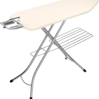 Brabantia Size C Ironing Board (49 x 18in) 7 Height Options, Adjustable Steam Iron Rest Holder
