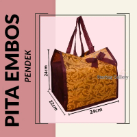 (1 LUSIN/ 12 BIJI) Tas Hajatan Pita Embos (Pendek)/Tas Hajatan Box 22
