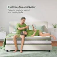 Queen Mattress, 12 Inch Hybrid Pillow Top Queen Size Mattress with Gel Memory Foam Coils Innerspring for a Peaceful Sleep