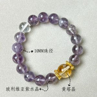 高貨天然鈦晶黒晶超七水晶發晶高階百搭原創diy飾品水晶手串批發