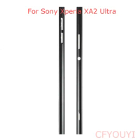 For Sony Xperia XA2 Ultra Middle Housing Left and Right Middle Frame Bezel Cover Side Rim Side Key Panel Black Color