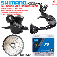 SHIMANO Deore M3100 Groupset 1X9 Speed Derailleurs for MTB Bike KMC Chain SUNSHINE 11-36T/40T/42T/46T Cassette Kit Bicycle Parts