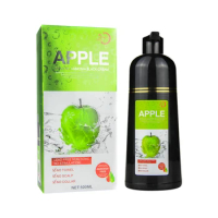 Mokeru 2pcs/Lot Apple Dye Cream For Men Black Shampoo For Women