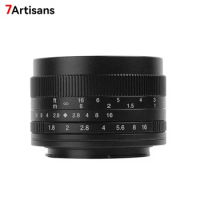 7artisans 50mm F1.8 APS-C Large Aperture Portrait Prime Lens For Canon EOS-M M50II Sony E A6000 Fujifx X-T4 X-A10 XT30 Micro 4/3