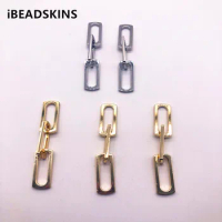 New arrival! 63x11mm 50pcs/lot rhodium Zinc alloy chain shape Connectors for handmade earrings accessories/Earring parts
