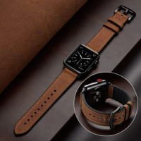 Leather+Silicone Strap for Apple Watch Band 40MM 44MM iwatch band 38MM 42MM Watchband Bracelet Apple watch Series 4 3 5 SE 6