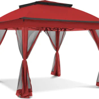 Pop Up Gazebo for Patios Gazebo Canopy Tent with Sidewalls Outdoor Gazebo with Mosquito Netting Pop Up Canopy
