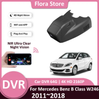 Car Video DVR for Mercedes Benz B Class W246 B200 2011~2018 4K Rear View Camera Driving Record Dash Cam Night Vision Accessories