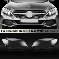 Car Headlamp Shade Headlight Clear Lens Shell Cover For Mercedes-Benz C-Class W205 2015-2018 C180 C200 C260 C300 Headlight Shell