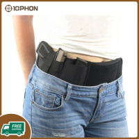 Left / Right Hand Concealed Carry Belly Band Gun Holster for Smith and Wesson, Shield, Glock 19, 17, 42, 43, P238, Ruger LCP