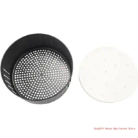 Air Fryer Pads Oil Papers Air Fryer Tray Baking Liners Metal Material Removable Inner Basket Suitable for Air Fryers 95AC