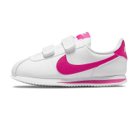 【NIKE 耐吉】運動鞋 童鞋 中童 兒童 阿甘鞋 魔鬼氈 CORTEZ BASIC SL PSV 白粉 904767-109