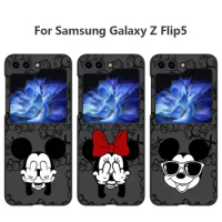 Disney Mickey Minnie Phone Case for Samsung Galaxy Z Flip5 zflip Z Flip 3 Z Flip 4 5G ZFlip3 Hard PC Shockproof Cases Cover