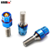 HRmin Extended 17mm Drilled Hex Cone Seat Gr.5 Titanium Alloy Automobile Vehicle Car Wheel Bolt for BMW Lutos Cars M12x1.5x28mm