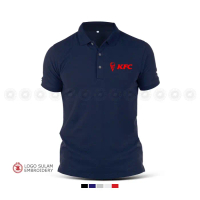 เสื้อยืดโปโล, Sulam KFC Fast Food, จานอาหารมื้อค่ำไก่วิ่งพัน, หม้อผ้าตาข่าย, Baju Lelaki, ทำจากผ้าฝ้