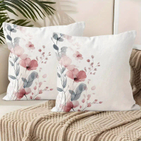 BZ- 1pc Artistic Flowers & Flowers Tropical Floral Geometric Pillow Cover 18x18 Inch & Multi-Size (1