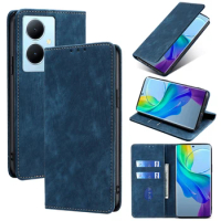 Magnetic Leather Flip Phone Case for VIVO Y36 Y77 Y78 Y55 Y55S Y53S Y52 Y73T Y75 Y73 Y70 Plus T2X T1X T1 Cover Wallet Case RFID