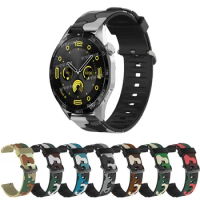 For Huawei Watch GT 4 46mm Band Silicone 22mm Camouflage Wrist Bracelet Watchband For Huawei GT 2 Pro/GT 3 SE/GT Runner 2e Strap