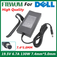 19.5V 6.7A 130W 7450 Laptop Charger Adapter For Dell G3-3590/G5-5587/Inspiron 7577/7567/G3-3579/7720/G3-3779/7566/7559/P65F